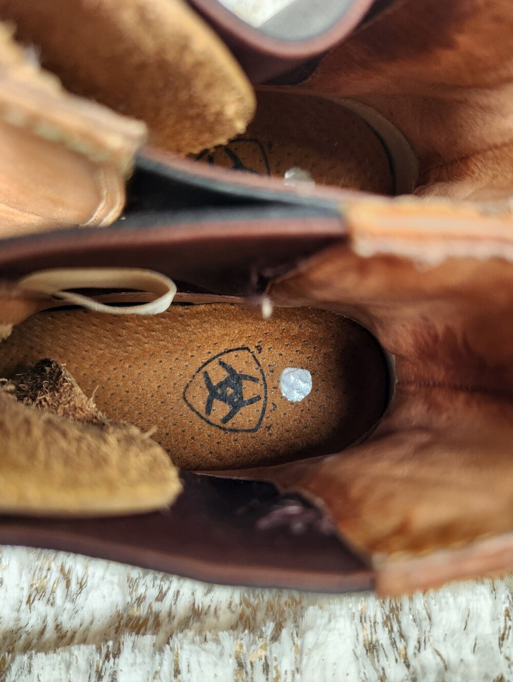 Ariat Heritage Paddock Boots Zip Front Tan Leather | Women's Size 7C - Picture 8 of 11
